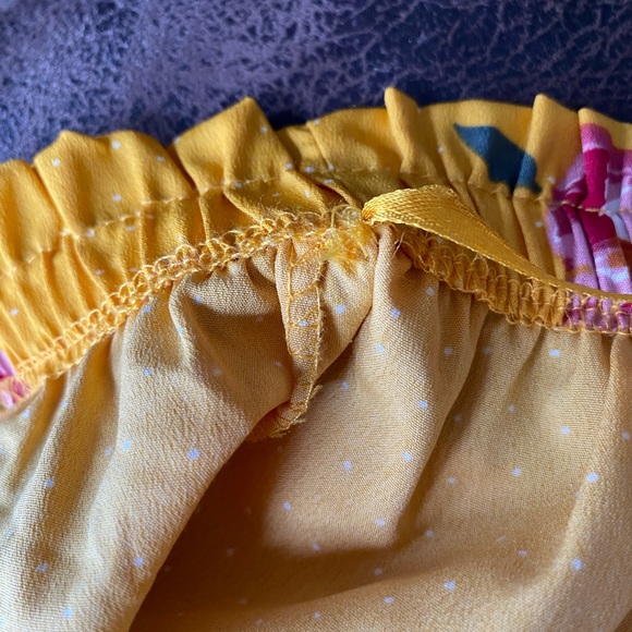 Mileage Women’s Off The Shoulder Floral Crop Top Cinches & Ties At Waist Size 3X - Picture 16 of 16